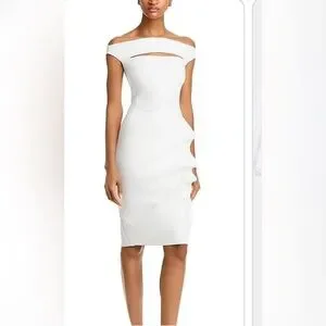 long sleeve white dress nearby Long Sleeve Long White Wedding Dress CDS436W Off White Nude / 2